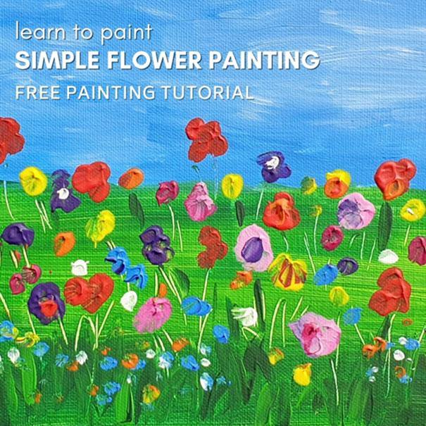 How to paint flowers easily!