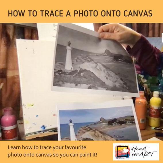 How to trace a photo onto canvas