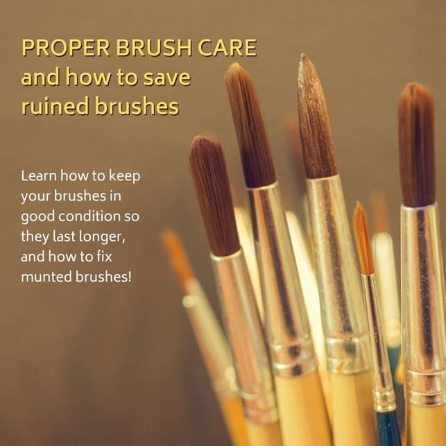 Proper Brush Care and how to clean acrylic paint brushes Heart for