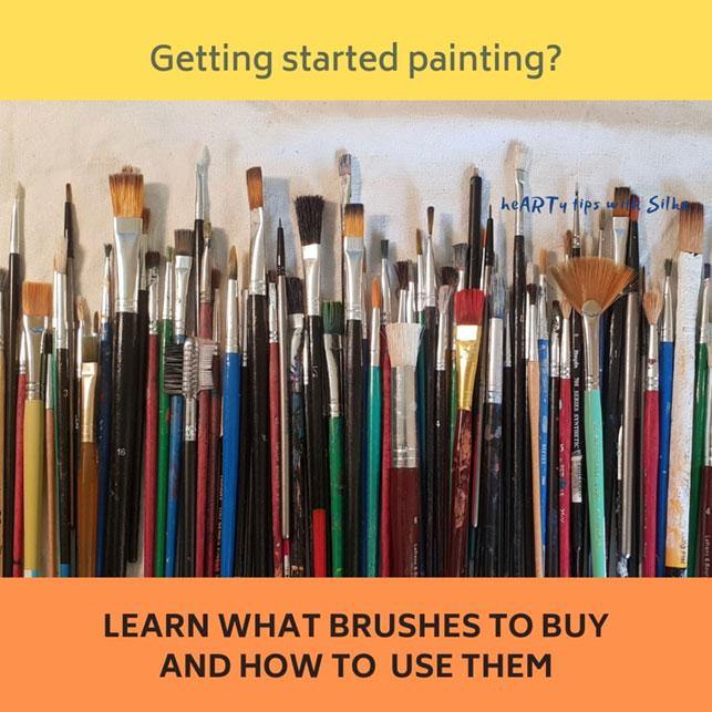 Types of paint brushes and their uses Heart for Art HeARTy tips with