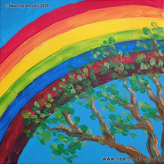 Learn the basics of colour mixing with my FREE rainbow painting tutorial