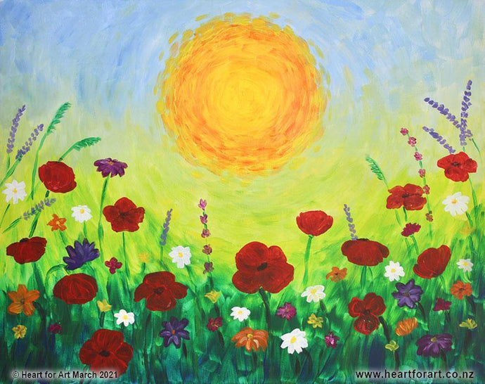 ANZAC DAY POPPY Virtual Paint Party - Sunday 25 April, 10am - Heart for Art