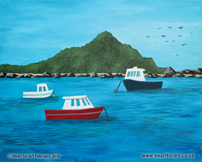 Learn how to paint this easy Island Bay painting step by step